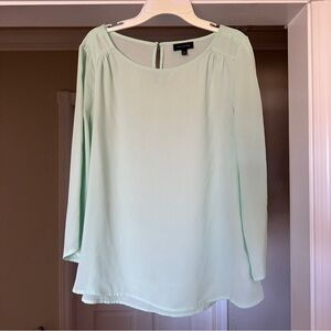 Sheer mint green blouse